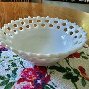Vintage Milk Glass  serving bowl